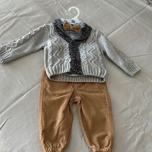 Little Lad Baby Outfit with Bow Tie